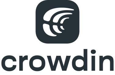 堆叠式 Crowdin 徽标