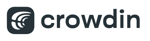 带有白色背景的 Crowdin 徽标